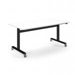 Pro Flip Rectangular Table 1600 x 800, Black Frame, White Top PROFL16-K-WH
