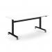 Pro Flip Rectangular Table 1600 x 800, Black Frame, White Top PROFL16-K-WH