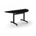 Pro Flip Semi-Circular Table 1600 x 800, Black, Black Top PROFL16S-K-BK