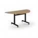 Pro Flip Semi-Circular Table 1600 x 800, Black, Kendal oak Top PROFL16S-K-KO