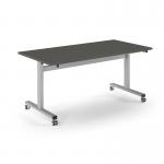Pro Flip Rectangular Table 1600 x 800, Silver Frame, Onyx Grey Top PROFL16-S-OG