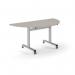Pro Flip Semi-Circular Table 1600 x 800, Silver, Light Grey Top PROFL16S-S-LG