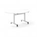 Pro Flip Semi-Circular Table 1600 x 800, White, White Top PROFL16S-WH-WH