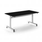 Pro Flip Rectangular Table 1600 x 800, White Frame, Black Top PROFL16-WH-BK