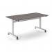Pro Flip Rectangular Table 1600 x 800, White Frame, Grey Oak Top PROFL16-WH-GO