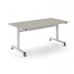 Pro Flip Rectangular Table 1600 x 800, White Frame, Light Grey Top PROFL16-WH-LG