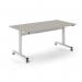 Pro Flip Rectangular Table 1600 x 800, White Frame, Light Grey Top PROFL16-WH-LG