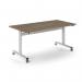 Pro Flip Rectangular Table 1600 x 800, White Frame, Nebraska Oak Top PROFL16-WH-NO