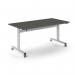 Pro Flip Rectangular Table 1600 x 800, White Frame, Onyx Grey Top PROFL16-WH-OG
