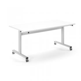 Pro Flip Rectangular Table 1600 x 800, White Frame, White Top PROFL16-WH-WH