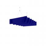Piano Scales acoustic suspended ceiling raft in dark blue 1200 x 800mm - Lattice PS12-LT-DB