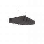 Piano Scales acoustic suspended ceiling raft in dark grey 1200 x 800mm - Lattice PS12-LT-DG