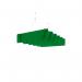 Piano Scales acoustic suspended ceiling raft in dark green 1200 x 800mm - Lattice
