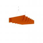 Piano Scales acoustic suspended ceiling raft in orange 1200 x 800mm - Lattice PS12-LT-O