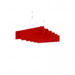 Piano Scales acoustic suspended ceiling raft in red 1200 x 800mm - Lattice PS12-LT-R