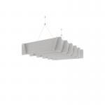 Piano Scales acoustic suspended ceiling raft in silver grey 1200 x 800mm - Lattice PS12-LT-SG