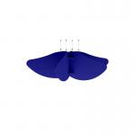 Piano Scales acoustic suspended ceiling raft in dark blue 1200 x 1200mm - Sun PS12-SN-DB
