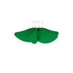 Piano Scales acoustic suspended ceiling raft in dark green 1200 x 1200mm - Sun PS12-SN-DN