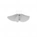 Piano Scales acoustic suspended ceiling raft in silver grey 1200 x 1200mm - Sun PS12-SN-SG