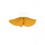 Piano Scales acoustic suspended ceiling raft in yellow 1200 x 1200mm - Sun PS12-SN-Y
