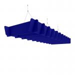 Piano Scales acoustic suspended ceiling raft in dark blue 2400 x 800mm - Lattice PS24-LT-DB