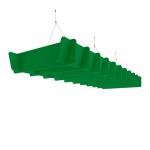 Piano Scales acoustic suspended ceiling raft in dark green 2400 x 800mm - Lattice PS24-LT-DN