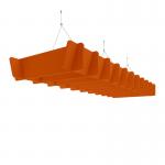 Piano Scales acoustic suspended ceiling raft in orange 2400 x 800mm - Lattice PS24-LT-O