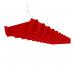 Piano Scales acoustic suspended ceiling raft in red 2400 x 800mm - Lattice PS24-LT-R