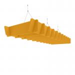 Piano Scales acoustic suspended ceiling raft in yellow 2400 x 800mm - Lattice PS24-LT-Y