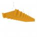 Piano Scales acoustic suspended ceiling raft in yellow 2400 x 800mm - Lattice
