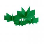 Piano Scales acoustic suspended ceiling raft in dark green 1750 x 1750mm - Echo Grid PS25-EG-DN