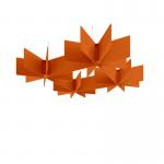 Piano Scales acoustic suspended ceiling raft in orange 1750 x 1750mm - Echo Grid PS25-EG-O