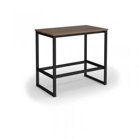 Otto Poseur benching solution dining table 1200mm wide - black frame, barcelona walnut top PTAOT1200-K-BW