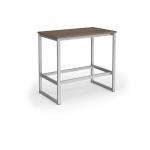 Otto Poseur benching solution dining table 1200mm wide - silver frame, barcelona walnut top PTAOT1200-S-BW