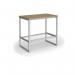 Otto Poseur benching solution dining table 1200mm wide - silver frame, kendal oak top PTAOT1200-S-KO