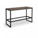 Otto Poseur benching solution dining table 1800mm wide - black frame and barcelona walnut top