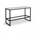 Otto Poseur benching solution dining table 1800mm wide - black frame, white top PTAOT1800-K-WH