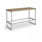 Otto Poseur benching solution dining table 1800mm wide - silver frame, kendal oak top PTAOT1800-S-KO