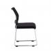 Quavo black mesh back multi-purpose chair with black fabric seat and chrome wire frame (pack of 4) QVO40005-K