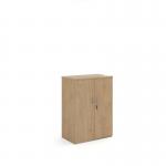 Universal double door cupboard 1090mm high with 2 shelves - Kendal Oak R1090DKO