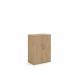 Universal double door cupboard 1090mm high with 2 shelves - Kendal Oak R1090DKO