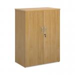 Universal double door cupboard 1090mm high with 2 shelves - oak R1090DO