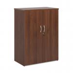 Universal double door cupboard 1090mm high with 2 shelves - walnut R1090DW