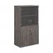 Universal combination unit with glass upper doors 1440mm high with 3 shelves - grey oak R1440COMGO