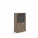 Universal combination unit with glass upper doors 1440mm high with 3 shelves - Nebraska Oak R1440COMNO