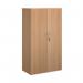 Universal double door cupboard 1440mm high with 3 shelves - beech R1440DB