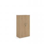 Universal double door cupboard 1440mm high with 3 shelves - Kendal Oak R1440DKO