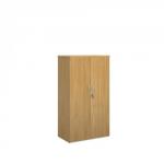 Universal double door cupboard 1440mm high with 3 shelves - oak R1440DO