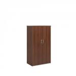 Universal double door cupboard 1440mm high with 3 shelves - walnut R1440DW