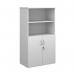 Duo combination unit with open top 1440mm high with 3 shelves - white R1440OPD-WH